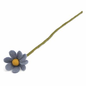 Havblå filt Anemone blomst – Én Gry og Sif