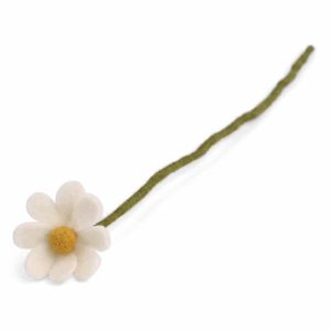 Hvid filt Anemone blomst – Én Gry og Sif